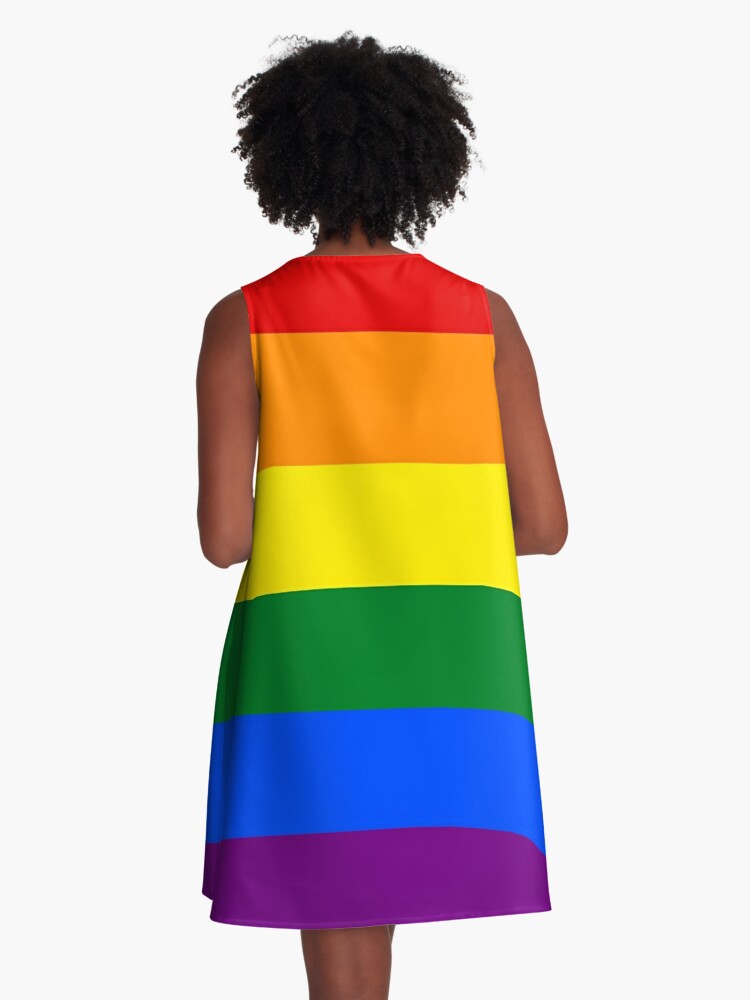 Gay Pride Blanket, LGBT Flag Phone Accessory, LGBTQ Rainbow, Pride Month, Pride Parade A-Line Dress for Sale by YikesForever