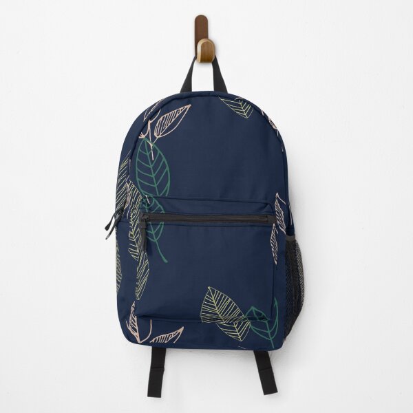Item preview, Leafy pattern on dark background designed and sold by PatternParadise.