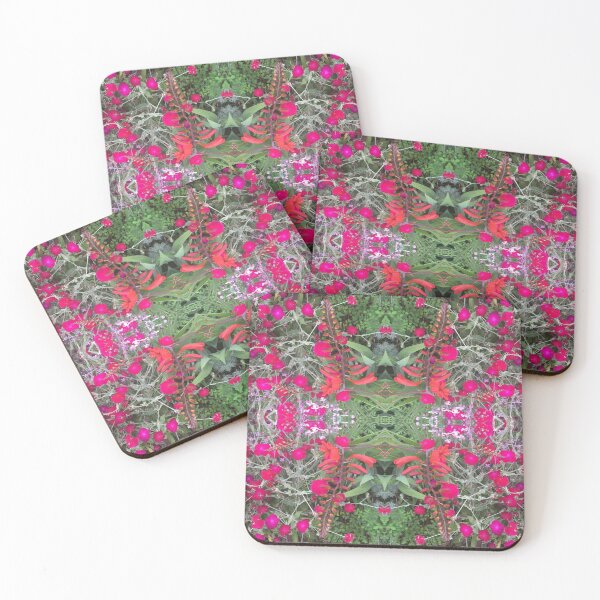 Aperçu de l'œuvre Botanique, Divine - Fusion florale rose, rouge et verte créée et vendue par RoseAromas.