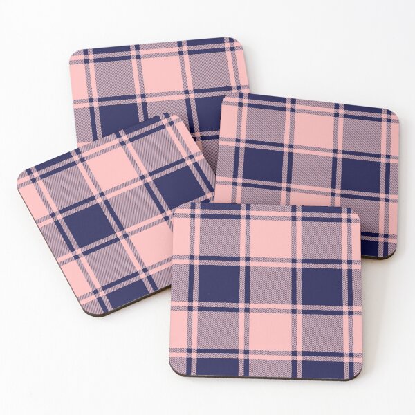 Aperçu de l'œuvre Pink Navy Plaid Tartan Textured Pattern créée et vendue par Siu-Hong Mok.