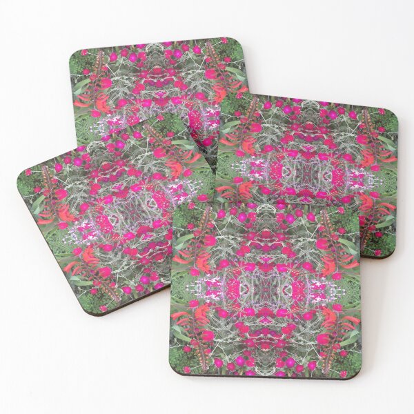 Item preview, Botanical, Divine - Pink,Red and Green Floral Fusion designed and sold by RoseAromas.
