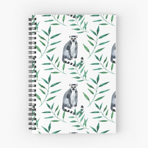 Item preview, Summer Watercolor seamless pattern with lemurs designed and sold by LQTDesigns.