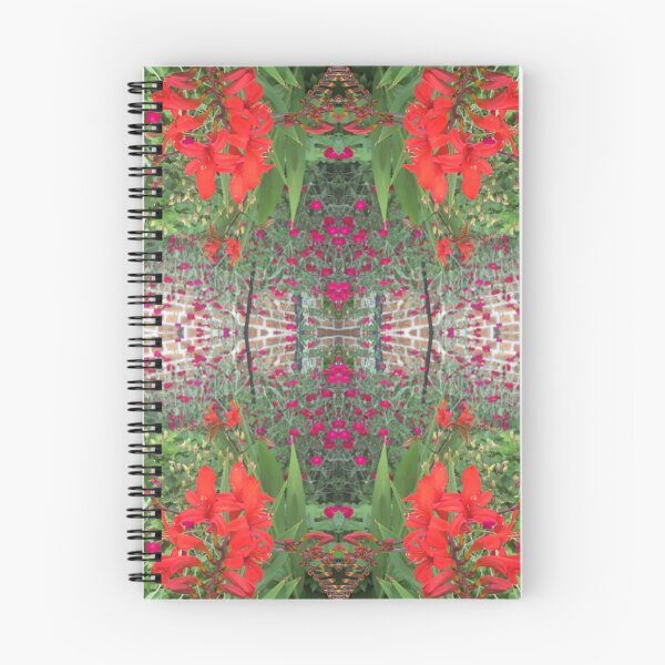 Item preview, Botanical, Divine - Summertime Pink, Scarlet and Green Floral Fusion over Brick designed and sold by RoseAromas.