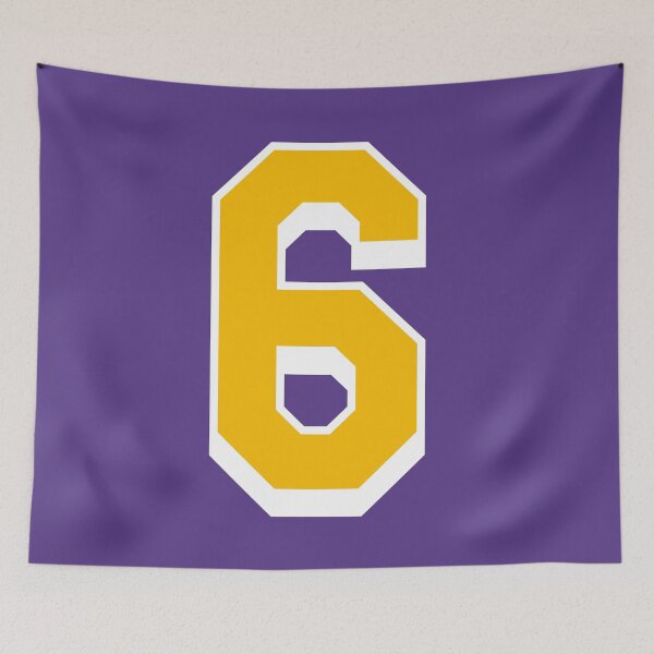 Item preview, 6 Yellow Number Six Purple Basketball Jersey designed and sold by elhefe.