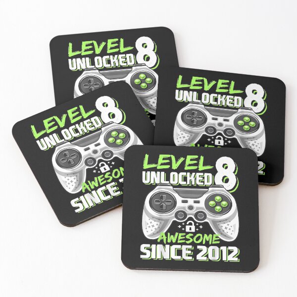Item preview, Level 8 Unlocked Awesome Since 2012 Video Game 8th Birthday designed and sold by lindaskowronek.