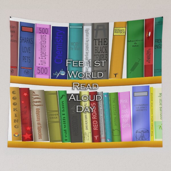 Item preview, I LOVE WORLD READ ALOUD DAY designed and sold by REALDesign-Shop.