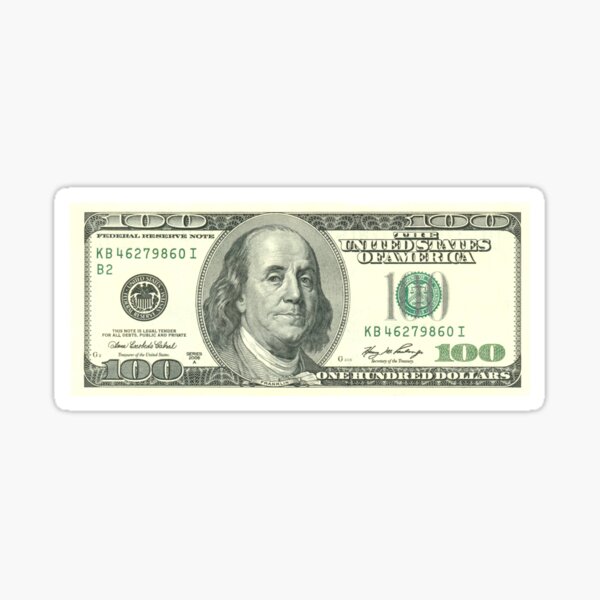 USD 100 Dollar Sticker