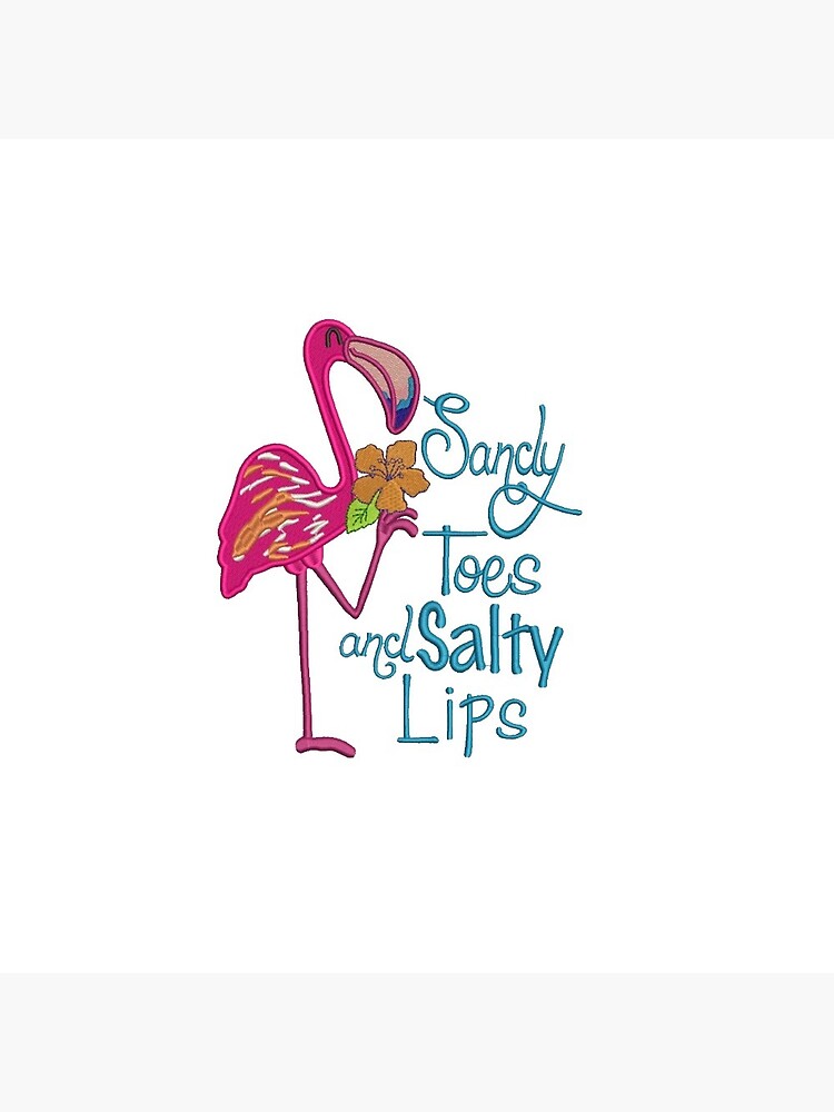 Disover Flamingo sandy toes and salty lips Pin Button