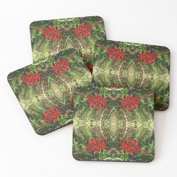 Item preview, Botanical, Divine - Summertime Scarlet and Vivid Green Fusion designed and sold by RoseAromas.
