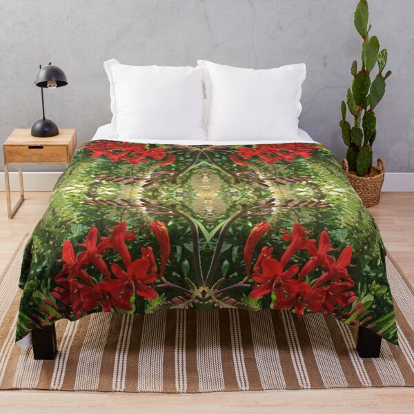 Item preview, Botanical, Divine - Summertime Scarlet and Vivid Green Fusion designed and sold by RoseAromas.