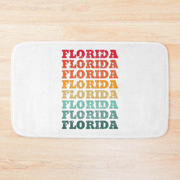 Item preview, Florida - repeated retro vintage sunset colors with a distressed design effect designed and sold by Rhu Creations.