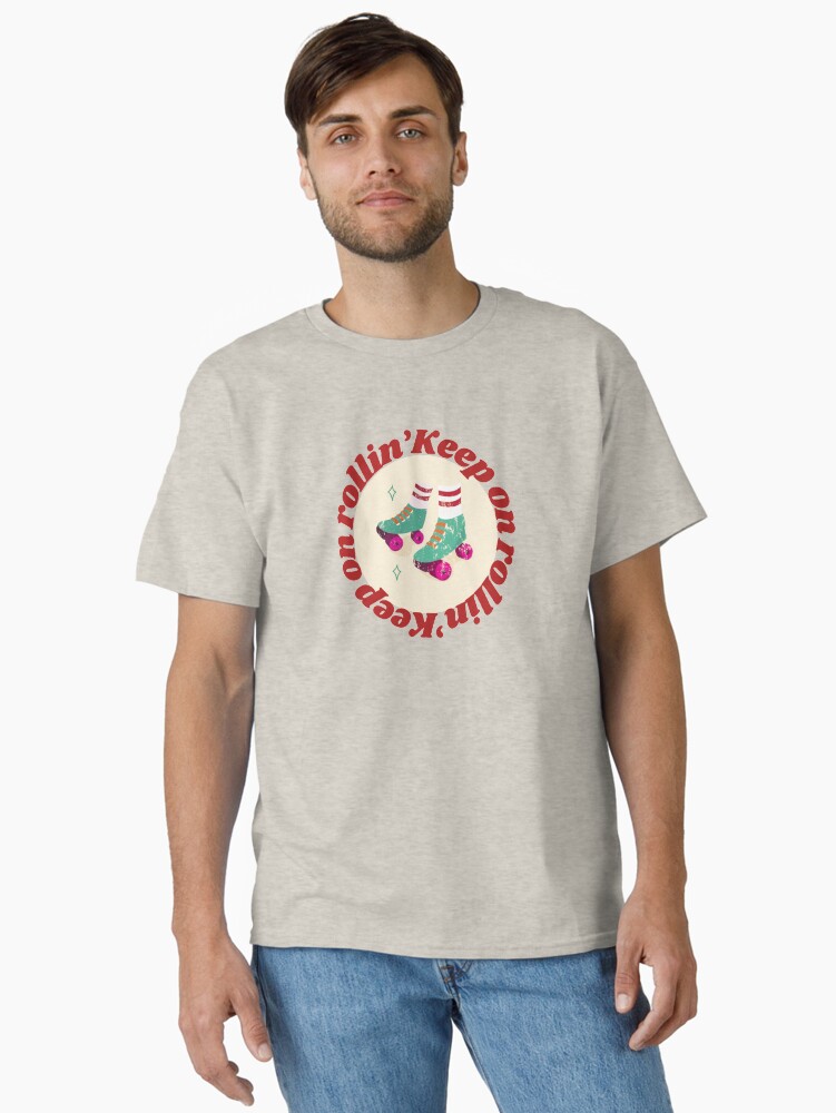 Thumbnail 2 of 7, Classic T-Shirt, Keep On Rollin’ Vintage Roller Skates designed and sold by Dollfacedesign.