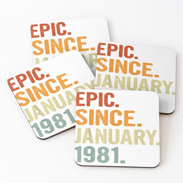 Item preview, 40 Years Old Retro Birthday Gift Epic Since January 1981 T-Shirt designed and sold by ImartX.