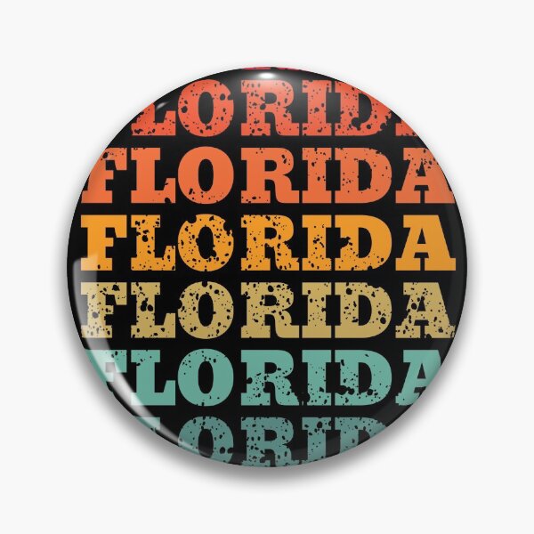 Item preview, Florida - repeated retro vintage sunset colors with a distressed design effect designed and sold by Rhu Creations.