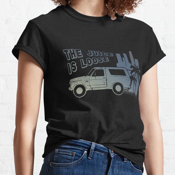 : StreetViewTees Juice Is Loose - Funny White Bronco OJ Simpson  T-Shirt : Clothing, Shoes & Jewelry