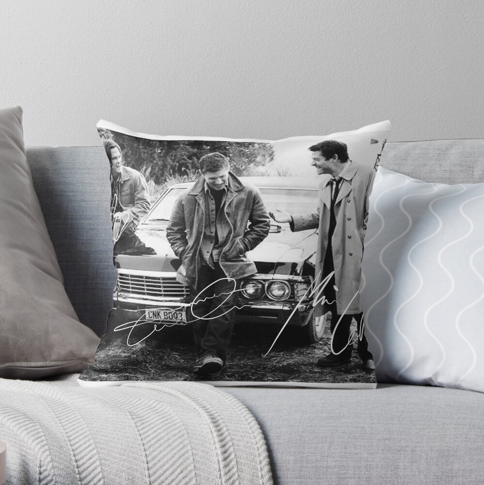 Comfy Castiel Throw Pillow by Casei Creations