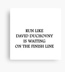 Run like David Duchovny Canvas Print