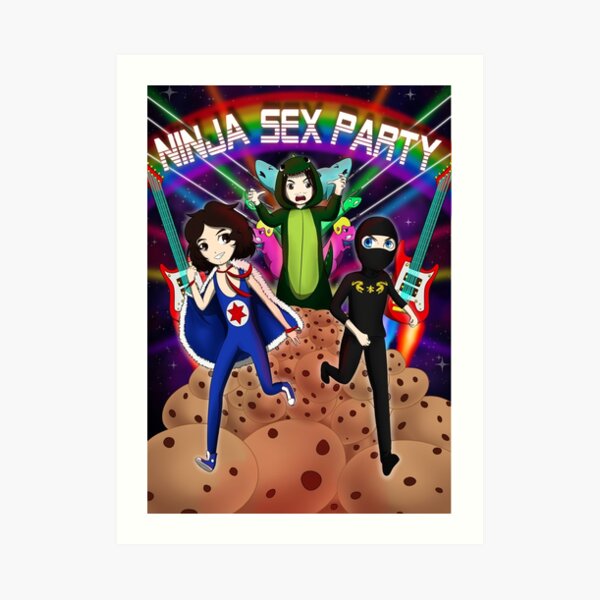 Ninja Sex Party Art Print For Sale By Rissyhorrorx Redbubble 7494