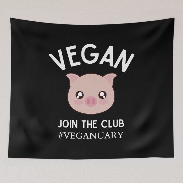 Item preview, Funny Vegan quote - Veganuary designed and sold by Pandoras-Boxx.