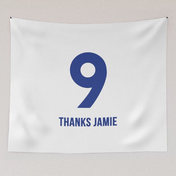 Item preview, Blue and White Foxes Football Number 9 Leicester English Soccer Jamie designed and sold by FrenchsTuck.