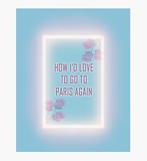 Paris again Photographic Print