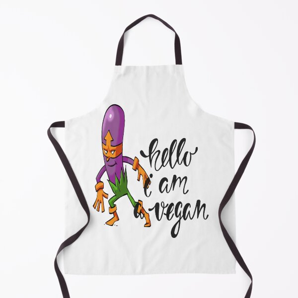 Item preview, Hello I Am A Vegan Purple Eggplant Foodie Superhero Aubergine Brinjal designed and sold by ProjectX23.