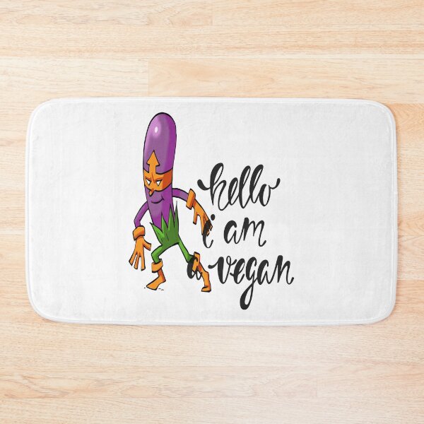 Item preview, Hello I Am A Vegan Purple Eggplant Foodie Superhero Aubergine Brinjal designed and sold by ProjectX23.