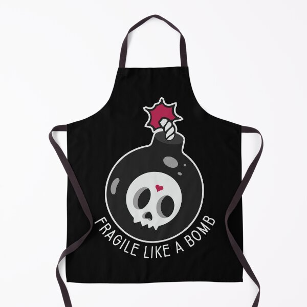 Item preview, Fragile like a bomb (bomb, skull with heart illustration + typography) designed and sold by bantaam.