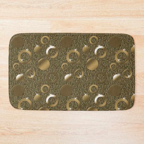 Item preview, Discs and Rings in Gold on Gold Glitter designed and sold by Sheila Pressley.