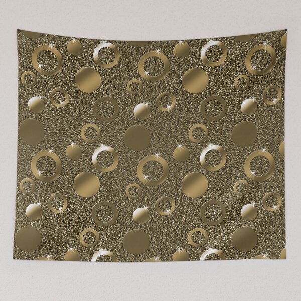 Item preview, Discs and Rings in Gold on Gold Glitter designed and sold by Sheila Pressley.