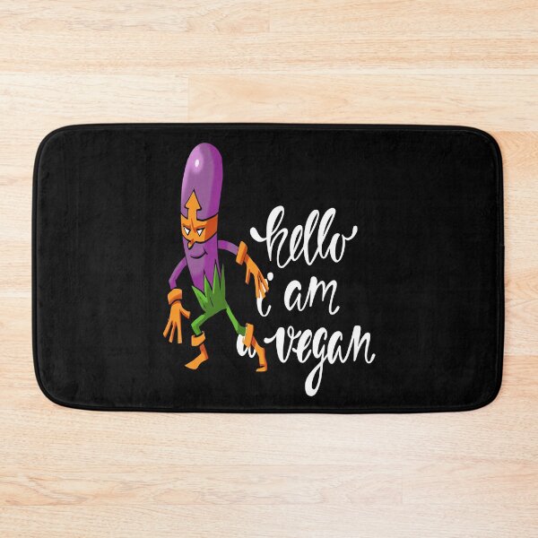 Item preview, Hello I Am A Vegan Purple Eggplant Foodie Superhero Aubergine Brinjal designed and sold by ProjectX23.