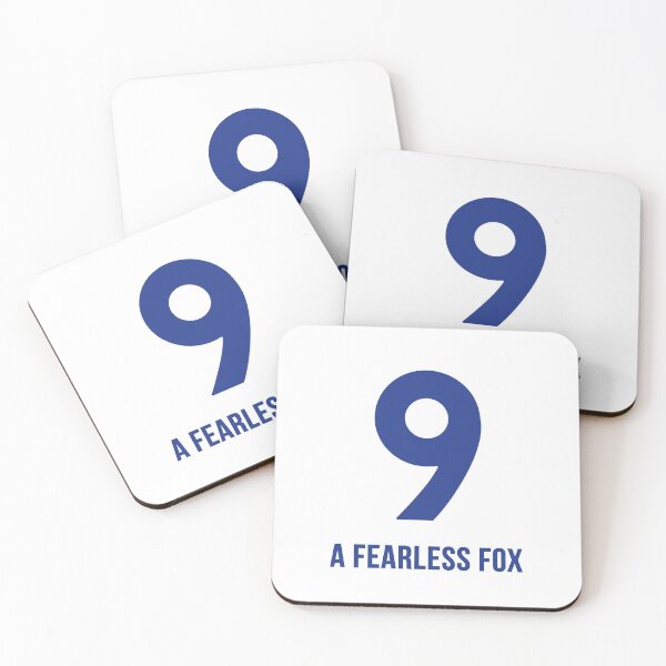 Item preview, Blue and White Foxes Football Number 9 Leicester English City designed and sold by FrenchsTuck.