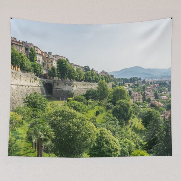 Item preview, Splendid Bergamo Vista - Venetian Defense Walls and Lush Green Park designed and sold by Georgia Mizuleva.