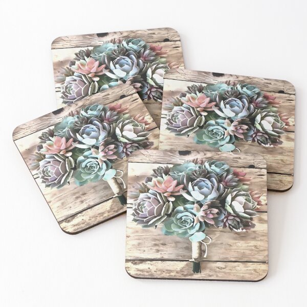 Item preview, Artistic Succulent Bouquet In Pastel Shades designed and sold by taiche.