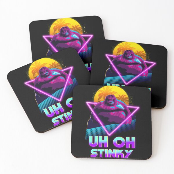 Item preview, Aesthetic Art - Uh Oh Stinky Poop Le Monke 80s Vaporwave Outrun  designed and sold by Hitagivapor.