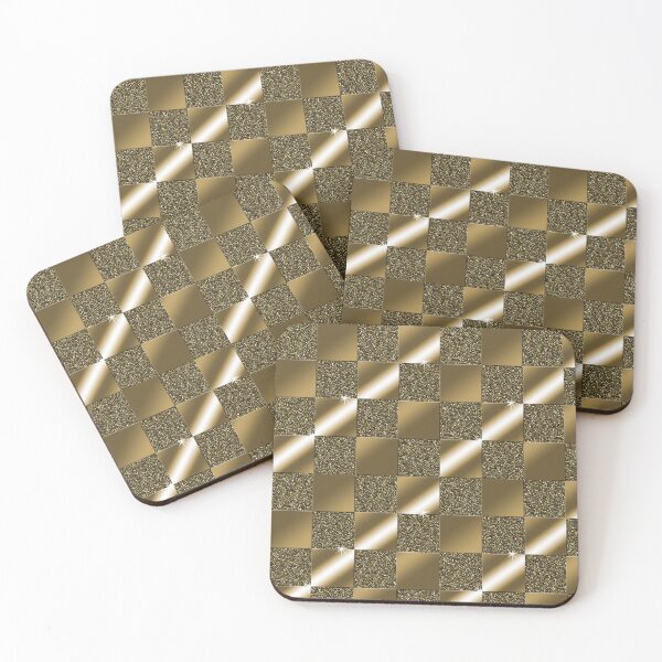 Item preview, Checker Board in Gold on Gold Glitter designed and sold by Sheila Pressley.