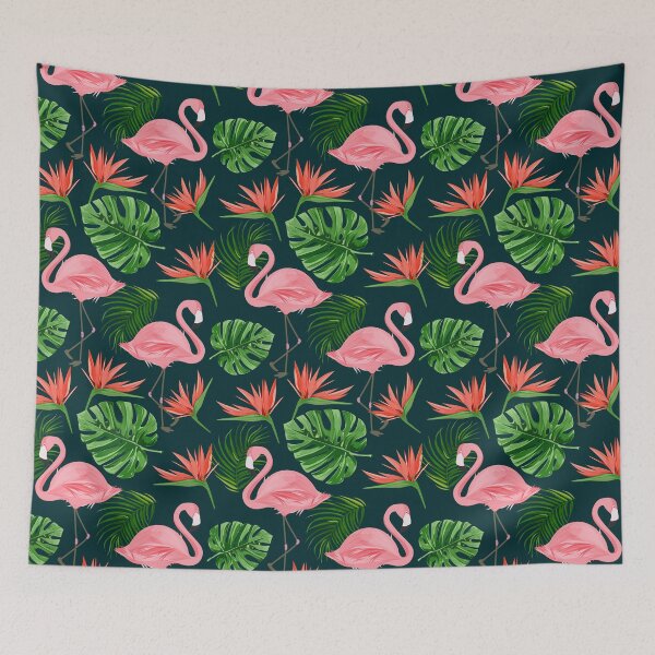 Item preview, Tropical Pink Flamingo Pattern designed and sold by SwePattern.