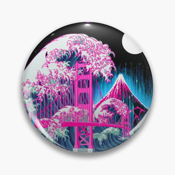 Artikelvorschau, Vaporwave Aesthetic Art - Glitch Japan Golden Gate Bridge Fuji entworfen und verkauft von Hitagivapor.