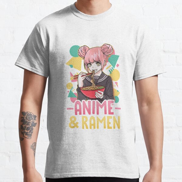 Mujer Just A Girl Who Loves Anime And Ramen Women Girls Gift Camiseta Cuello V
