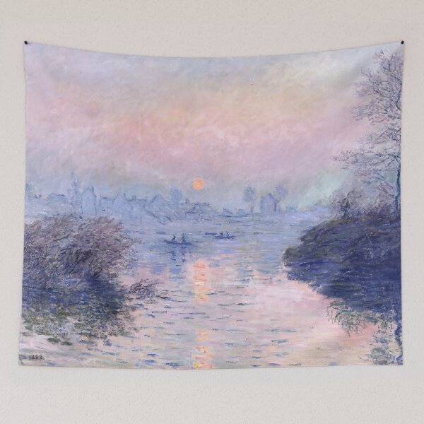 Item preview, Claude Monet - Sunset on the Seine at Lavacourt, Winter Effect (Soleil couchant sur la seine à Lavacourt, effet d'hiver) 1880 designed and sold by HistoryRestored.
