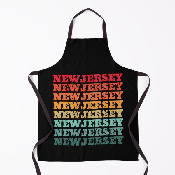Item preview, New Jersey - repeated retro vintage sunset colors with a distressed design effect designed and sold by Rhu Creations.