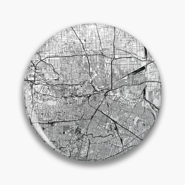 Item preview, Houston White Map designed and sold by multiplicitymap.