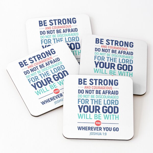 Item preview, Be Strong And Courageous, Joshua 1:9, Bible Verse, Scripture Art, Kids Room Decor, Christian Gift designed and sold by aenaonartwork.