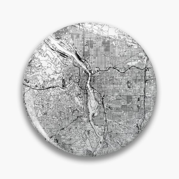 Item preview, Portland White Map designed and sold by multiplicitymap.