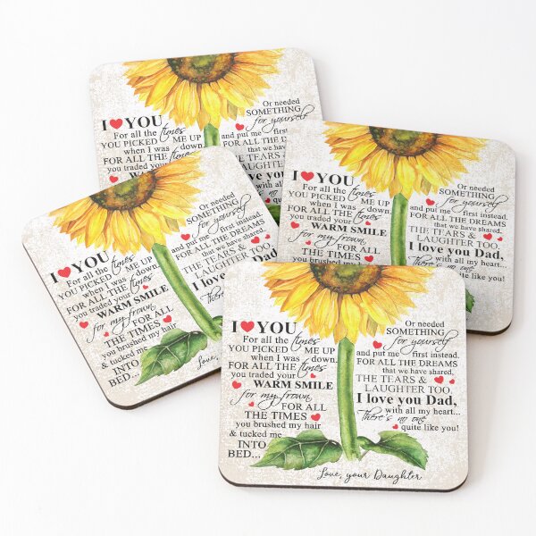 Item preview, Gift For Amazing Dad-I Love You For All The Times-With All My Heart-Sunflower Lovers designed and sold by JanArt65.