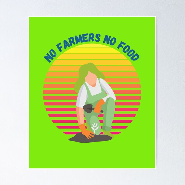 Item preview, No Farmers No Food love designed and sold by CoolandVibrant.