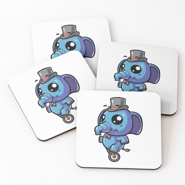 Item preview, Cute elephant on unicycle designed and sold by kickingdesigns.