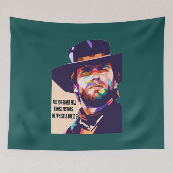 Item preview, Clint Eastwood colorful painting Portrait  designed and sold by TamilaMassey.