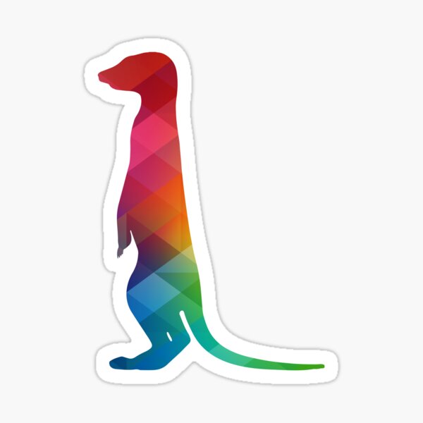Aperçu de l'œuvre Polygone de suricate coloré - idée cadeau amusante créée et vendue par jijithedesigner.
