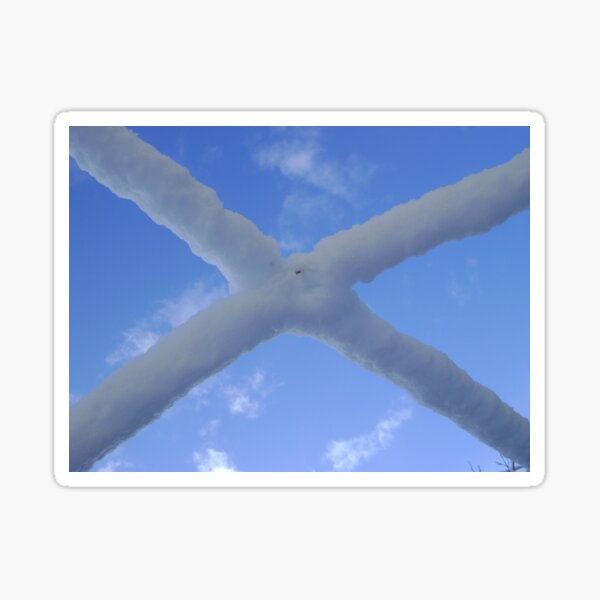 Saltire (snow and Scottish sky) Sticker